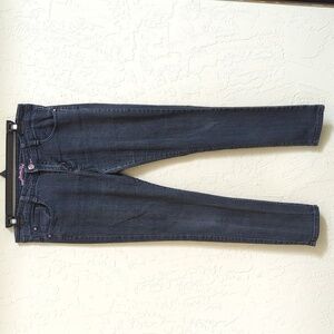 3/$20🌟 Boom Boom Girls Washed Black Low Rise Pink Stitching Skinny Jean Size 16